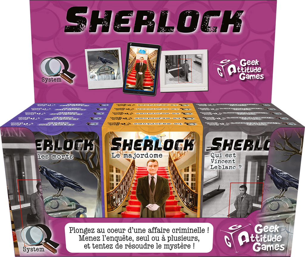 Jeu Geek Attitude Games Display 3 Q System - Série Sherlock (Q7,Q8,Q9)