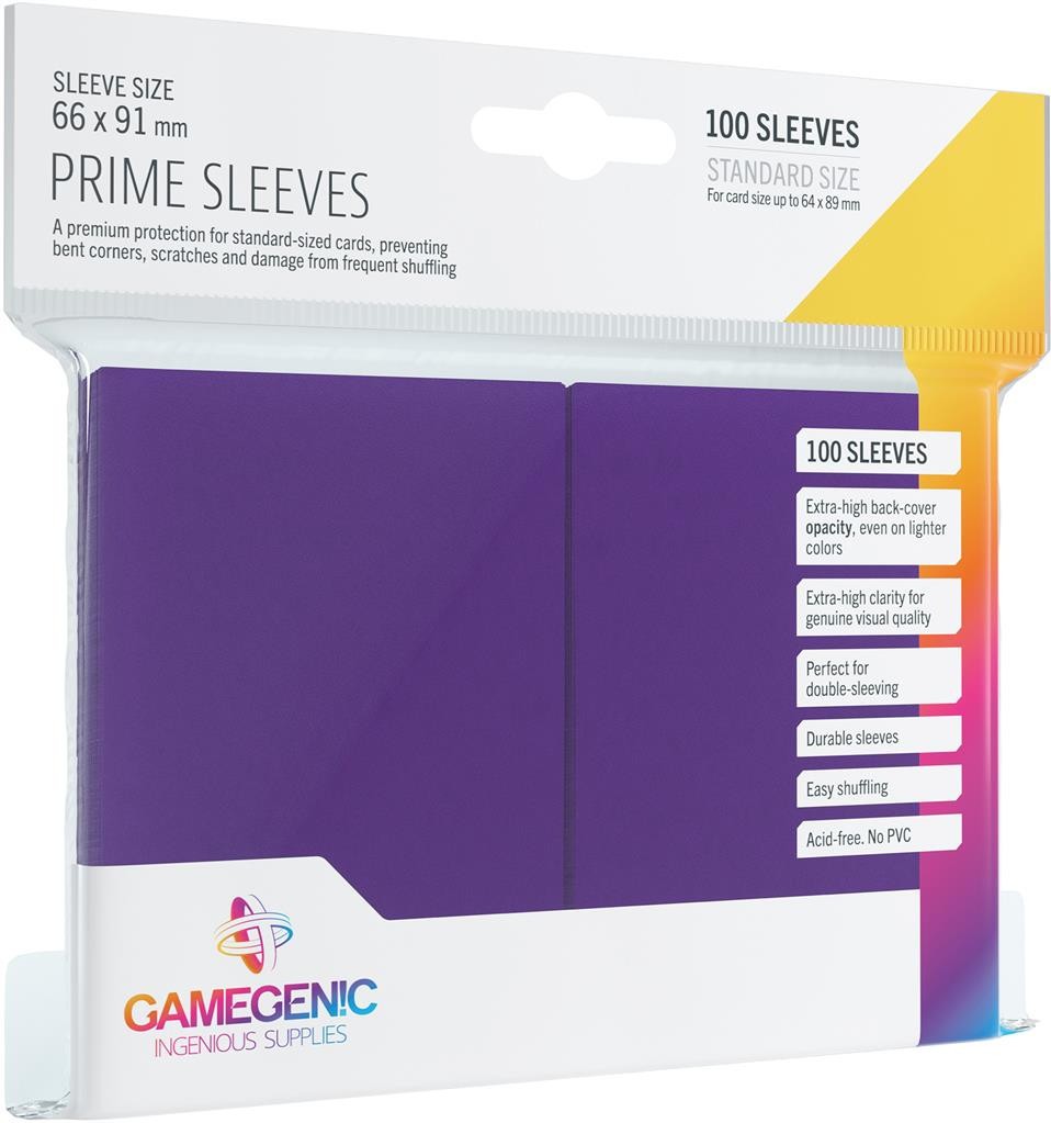  Gamegenic GG : 100 Sleeves Prime Purple- - Pochettes pour cartes (tai