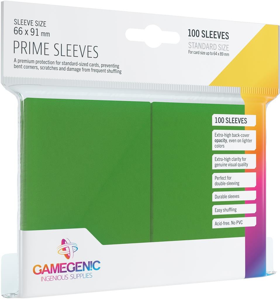  Gamegenic GG : 100 Sleeves Prime Green- - Pochettes pour cartes (tail