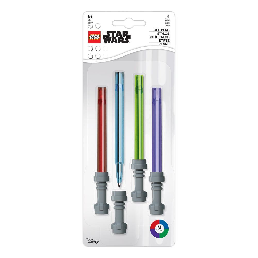  Joy Toy Star Wars pack 4 stylos à bille à encre gel Sabre Laser- - Pa