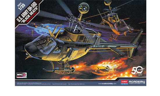  Academy OH-58D Black Death- 1/35 - Maquette d'hélicoptère