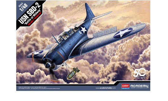 Maquette Academy USN SBD-2 MIDWAY- 1/48 - Maquette d'avion