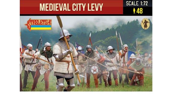 Figurines Strelets Medieval city levy-1/72 - Figurines