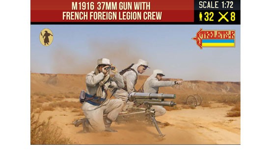 Figurines Strelets Légion étrangère Française + canon M1916 37mm-1/72 