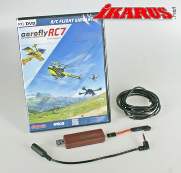  Ikarus Aerofly RC7 Pro + cable Spektrum- - RC : simulateur