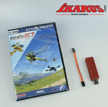  Ikarus Aerofly RC7 Pro + cable Graupner- - RC : simulateur