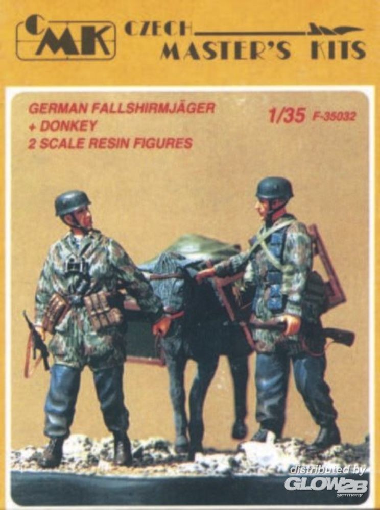 Figurines CMK/Czech Master Kits Deutsche Fallschirmjäger mit Maultier-