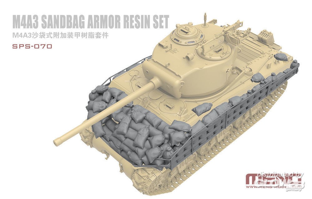  Meng Model Ensemble d'armure de sac de sable M4A3 (résine)- 1/35 - A