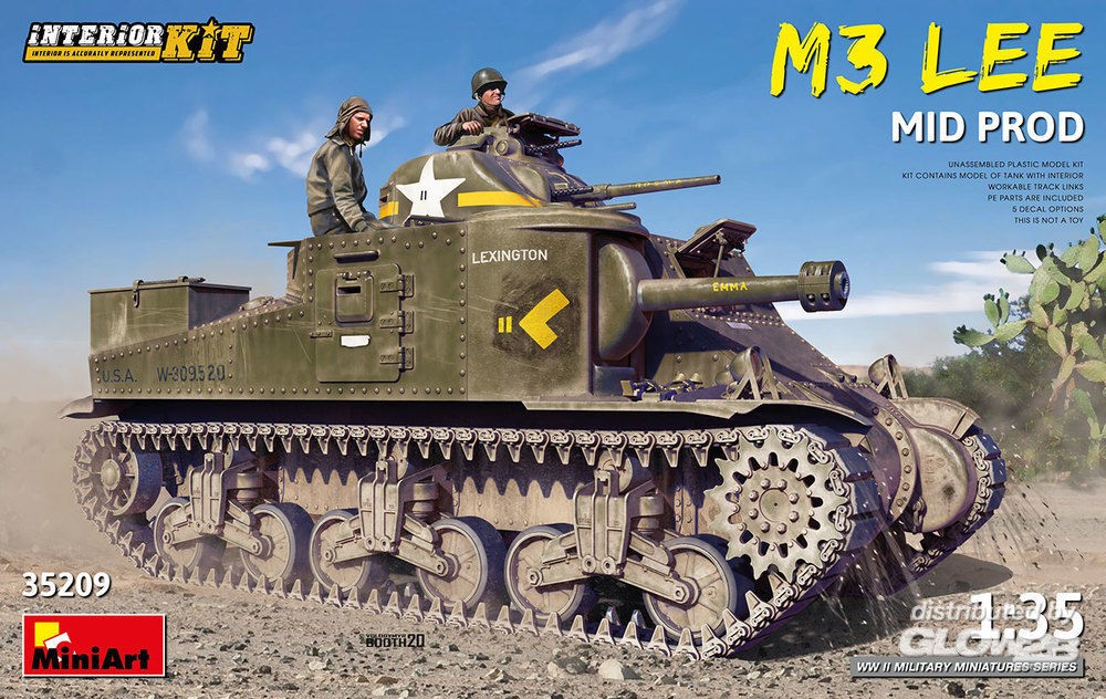Maquette Mini Art M3 Lee Mid Prod. Kit intérieur- 1/35 - Maquette mil
