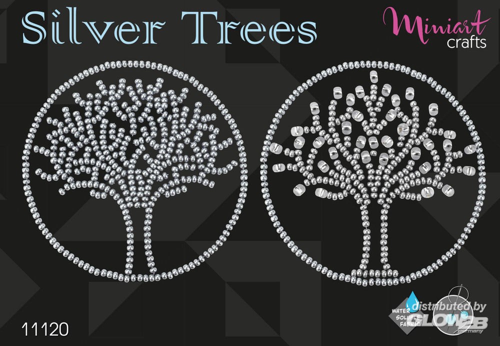  Miniart Crafts Silver Trees Perlenstickset- - 