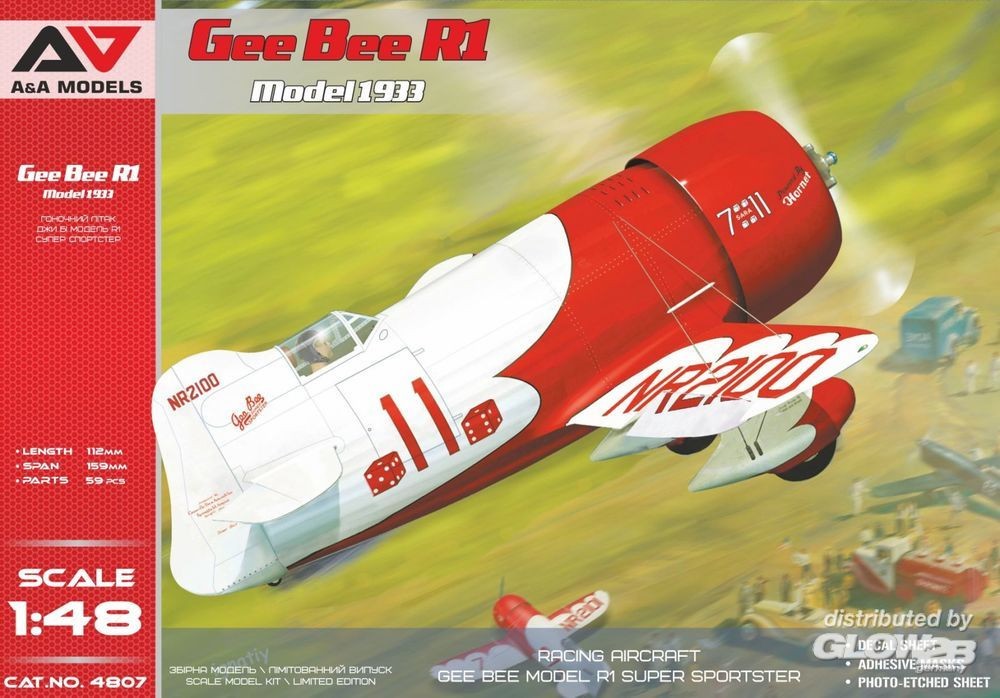 Maquette Modelsvit Avion de course Gee Bee R1 (version 1933)- 1/48 - 