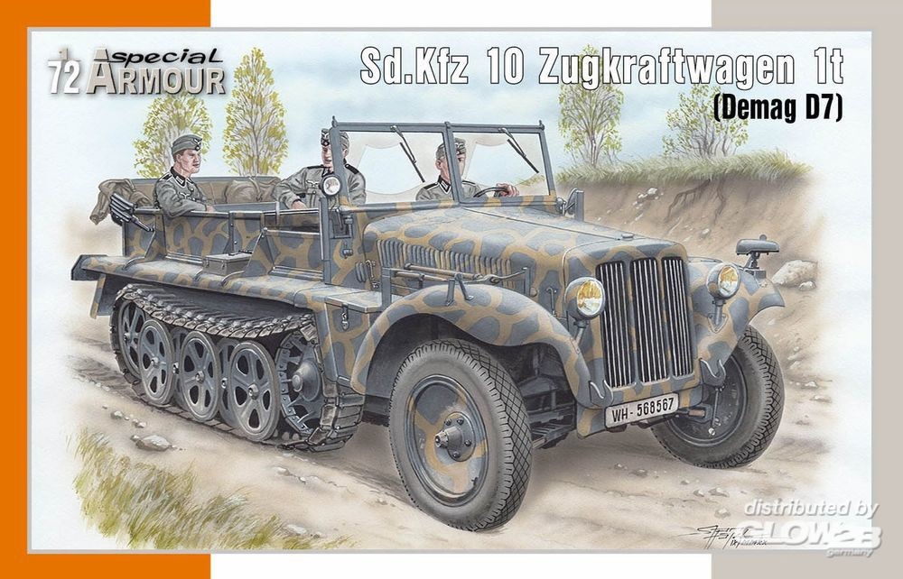 Maquette Special Hobby Sd.Kfz 10 Zugkraftwagen 1t (Demag D7)-1/72 - Ma