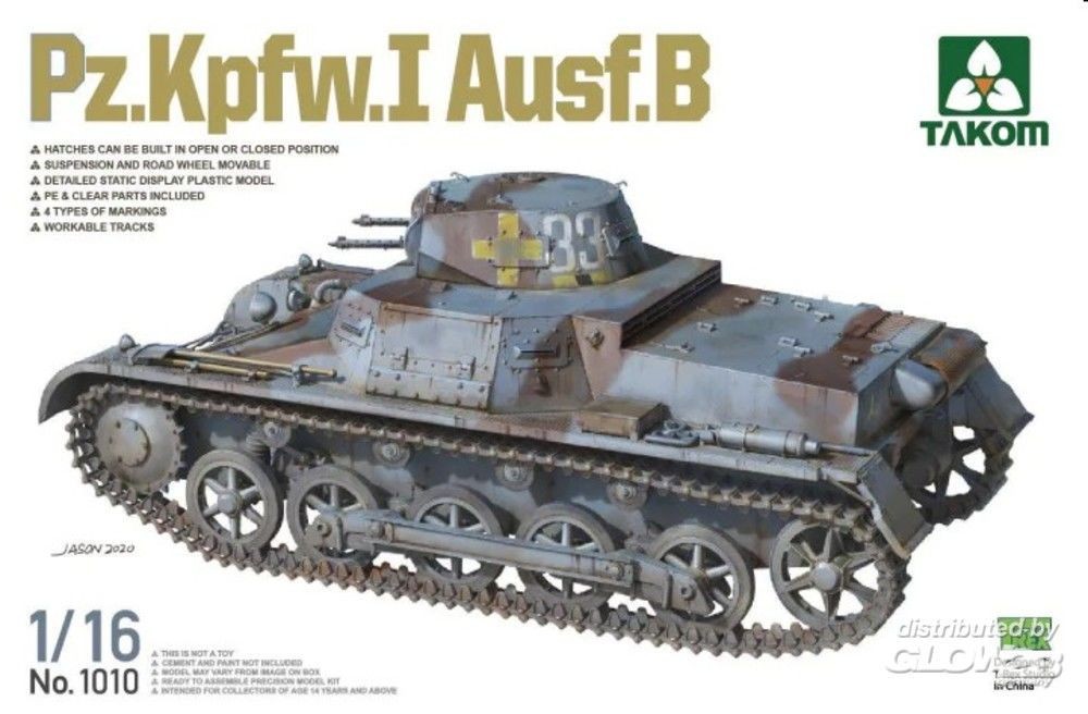 Maquette Takom Pz.Kpfw.I Ausf.B- 1/16 - Maquette militaire