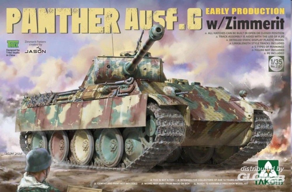 Maquette Takom Panther Ausf.G Début de la production avec Zimmerit- 1/