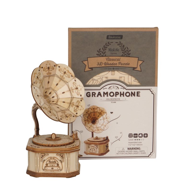 Maquette Robotime Gramophone- - Maquettes