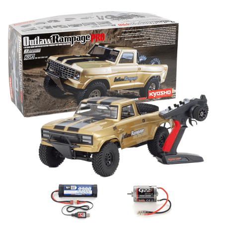<p>Voiture rc</p> Kyosho Kyosho Outlaw Rampage Pro 1/10 RC EP Readys