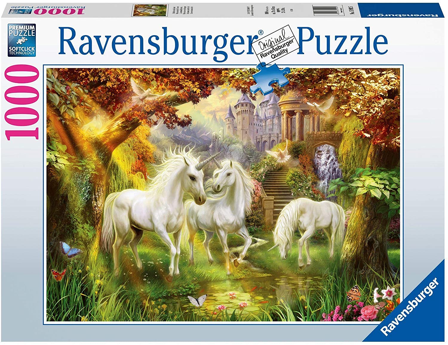  Ravensburger Puzzle 1000 p - Licornes dans la forêt- - Puzzle