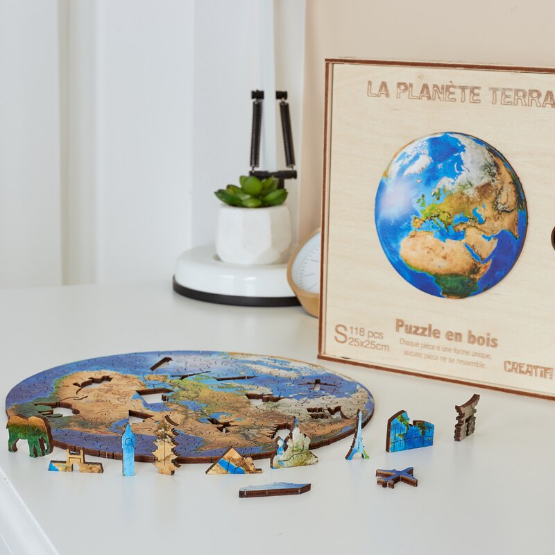 Puzzle en bois La Planète Terra Creatif Puzzle HA-PC007