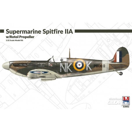 Maquette avion Supermarine Spitfire IIA avec hélice Rotol