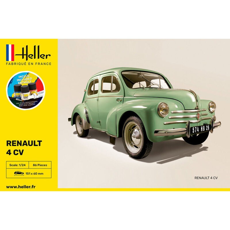 Heller STARTER KIT (Kit de démarrage) Renault 4 CV
