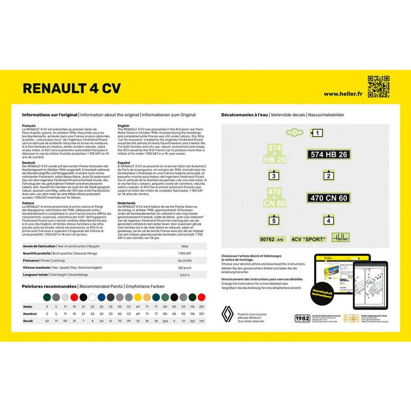HELL56762 STARTER KIT (Kit de démarrage) Renault 4 CV