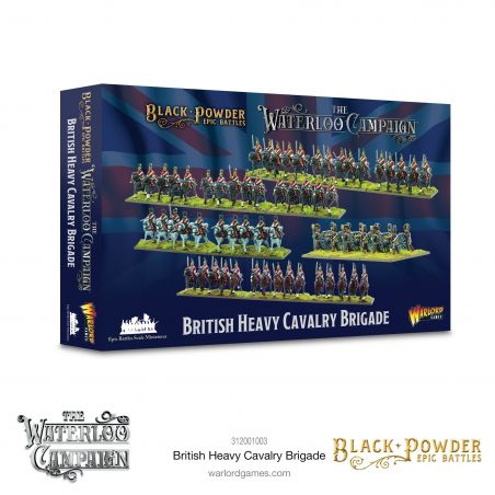 Extension et figurine pour jeux de figurines BP Epic Battles : Waterloo - Brigade de cavalerie lourde britannique
