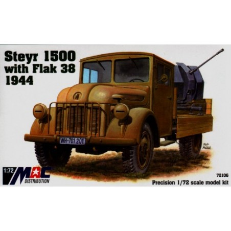 Maquette Camion Steyr 1500 avec Flak 38