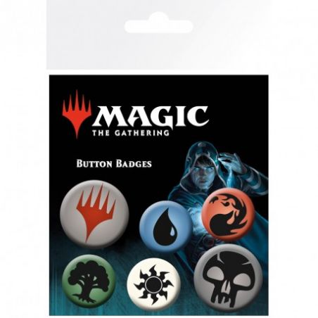  MAGIC THE GATHERING - Pack de Badges - Symboles de Mana 