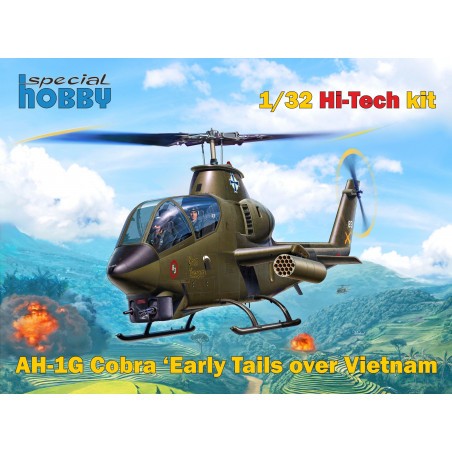 Maquette avion Bell AH-1G Cobra 'Early Tails sur le Vietnam Hi-Tech