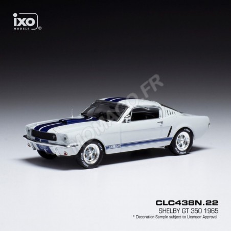 Miniature FORD MUSTANG SHELBY GT 350 1965 BLANC DECORE