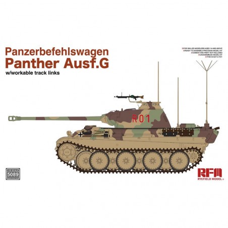 Maquette RYE FIELD MODEL : 1/35 ; Panzerbefehlswagen Panther Ausf.G