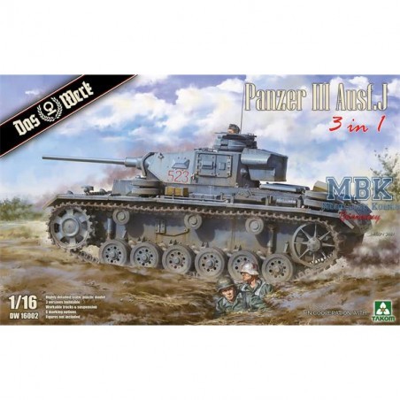 Maquette Panzer III Ausf.J 3en1 (1:16)
