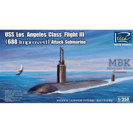 Maquette bateau USS Los Angeles Class Flight III (688 amélioré)
