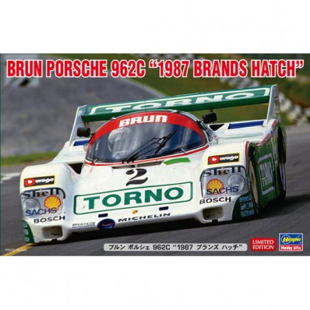  Maquette plastique de voiture Brun Porsche 962C "1987 Brands Hatch" 1:24