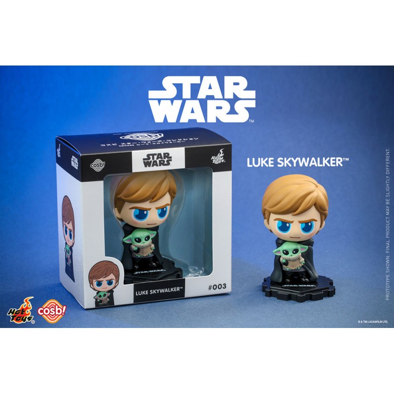 Hot Toys Star Wars: The Mandalorian Cosbi Luke Skywalker Grogu 8 cm
