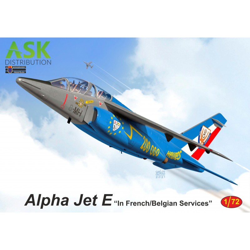 Maquette avion Alpha Jet E avec décalcomanies pour la Belgique et la France