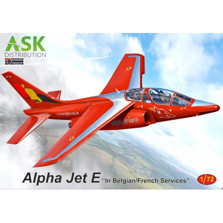 Maquette avion Alpha Jet E avec décalcomanies pour la Belgique et la France