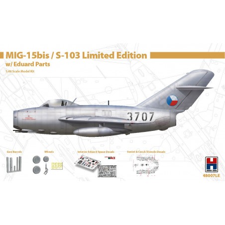 Maquette avion Mikoyan MiG-15bis / S-103 Édition Limitée 48007 + Accessoires Eduard