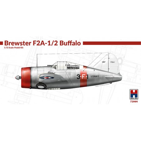 Maquette avion Brewster F2A-1/2 Buffalo Hasegawa + Cartograf + Masques