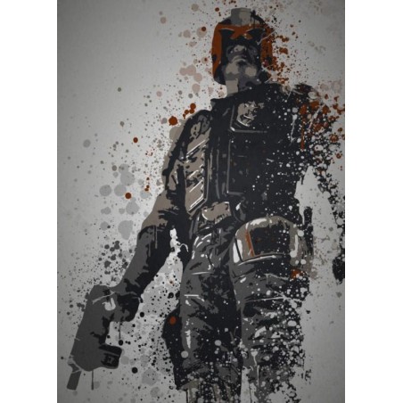  PC SPLATTER - Magnetic Metal Poster 45X32 - I am the law