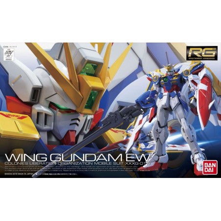 Gunpla GUNDAM - RG 1/144 XXXG-01W Wing Gundam EW - Model Kit 13cm