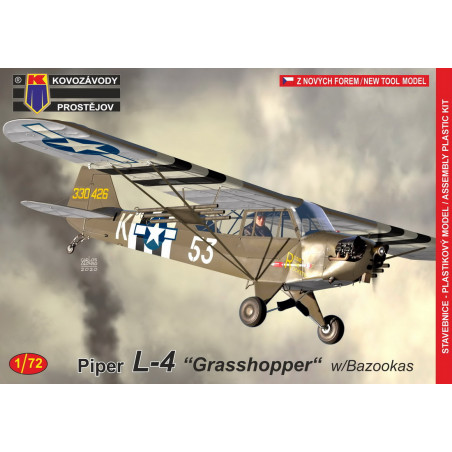 Maquette avion Réédité ! Piper L-4 Grasshopper avec Bazookas 'Rosie The Rocketeer' 'Lucky Pierre' et 'Buzz Bomb'