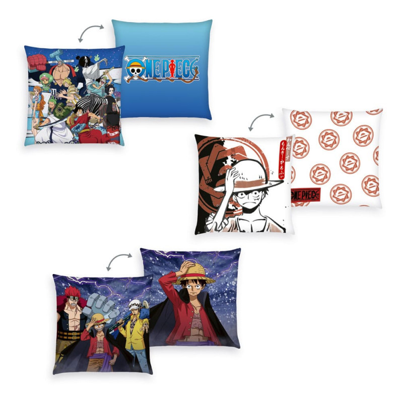 Coussin - One Piece pack 3 oreillers Monkey D. Luffy 40 x 40