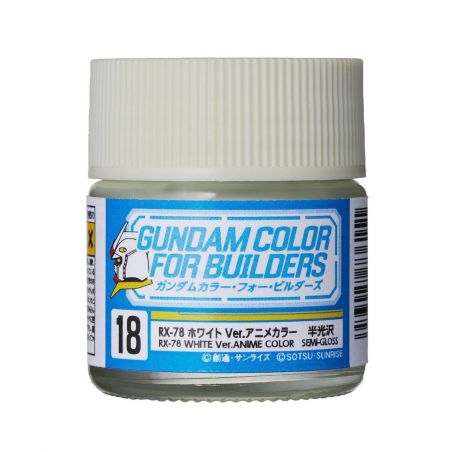 Peinture à maquette UG-018 - Gundam Color For Builders (10ml) RX-78 WHITE Ver.