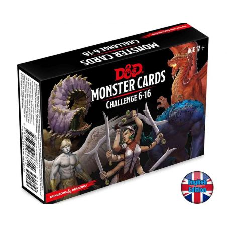 Jeu de plateau et accessoires Dungeons & dragons spellbook cards - monsters 6-16 - english