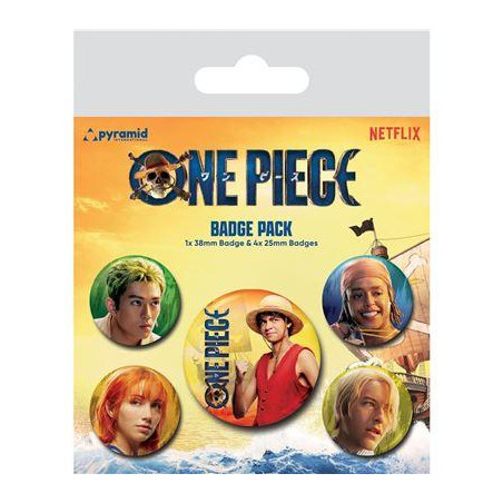  ONE PIECE Netflix - The Straw Hats - Pack 5 Badges