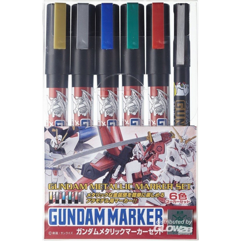  Mr Hobby -Gunze Gundam Metallic Marker Set