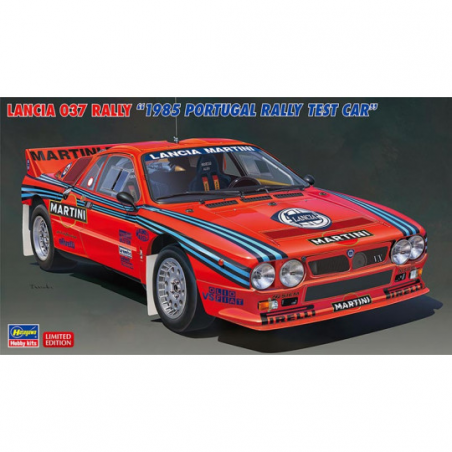  Maquette plastique de voiture Lancia 037 Rally '1985 Portugal Rally test car' 1:24
