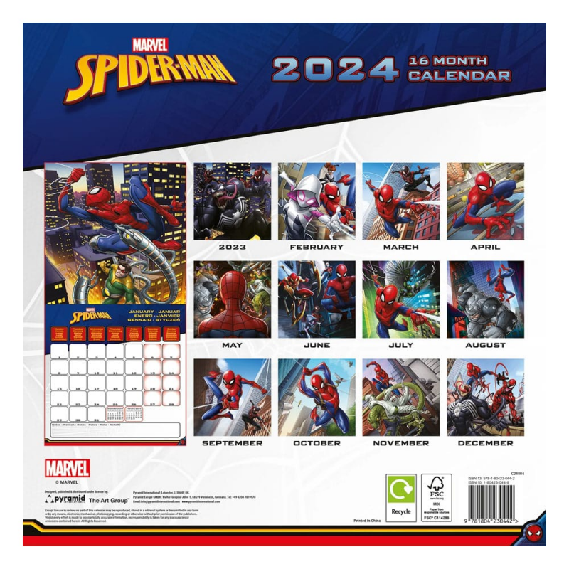Marvel calendrier 2024 Spider-Man