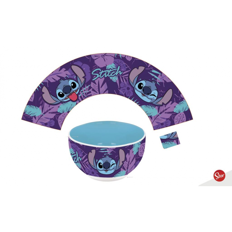 STITCH - Purple Flower - Bol Céramique in Gift Box